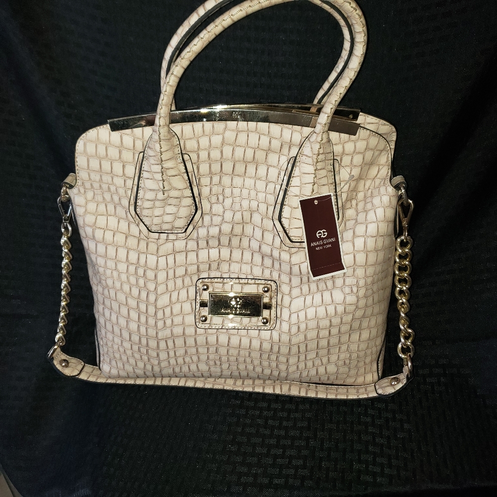 Anais Gvani Croco Satchel Tote
